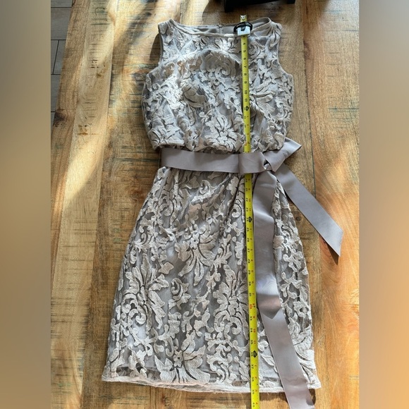Tadashi Shoji Blouson Sand Beige Floral Lace
Overlay Cocktail Dress Size 8 - Picture 7 of 17